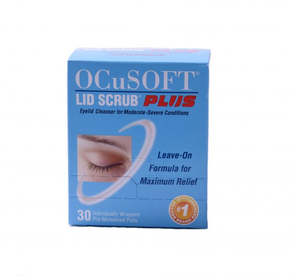 Ocu Soft Lid Scrub Plus. Eyelid cleanser for moderate to severe conditions. leave on formula for maximum relief