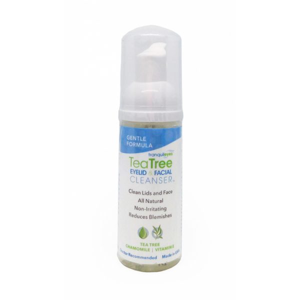 Tea tree eyelid facial cleanser, clean lids and face. all natural. non-irritating. reduces blemishes